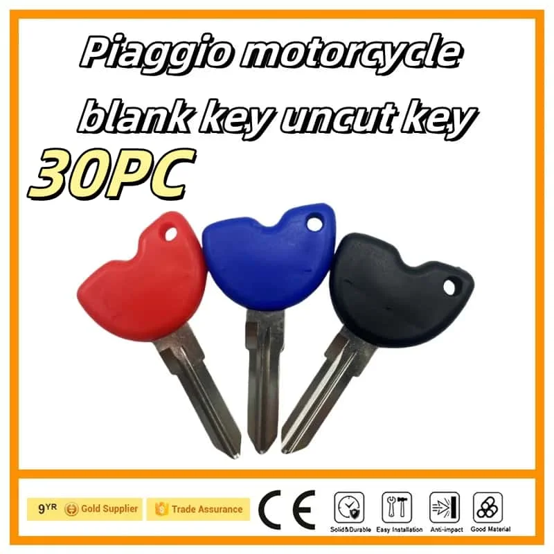 30pc For  Vespa Piaggio 3VTE Fly 125 200 250 300 GTV LXV150 GTV250 GTS GTS250 GTS300 ie Blank Key Motorcycle Replace Uncut Keys