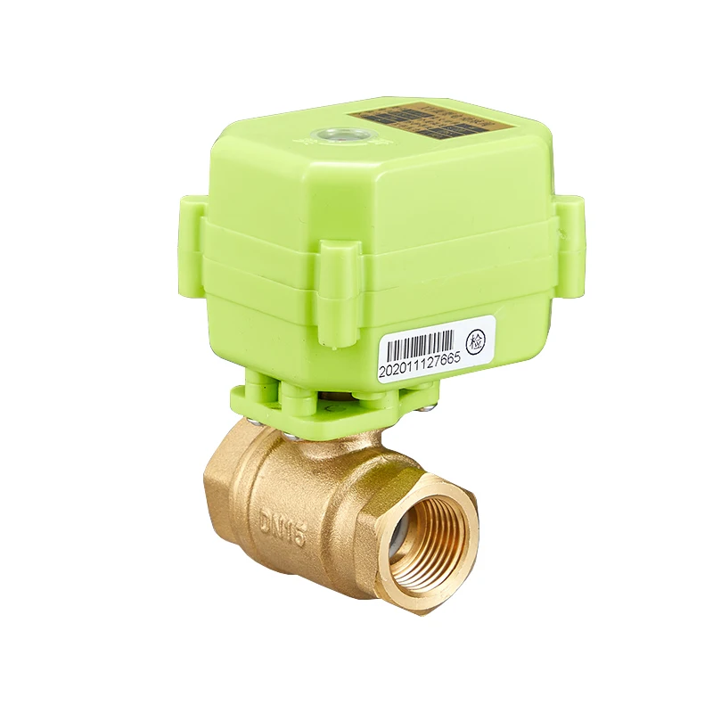 1/2'' 3/4'' 1'' 1-1/4'' Brass Motorized Ball Valve with Signal Feedback Electric Ball Valve AC220V DC9-24V for Water