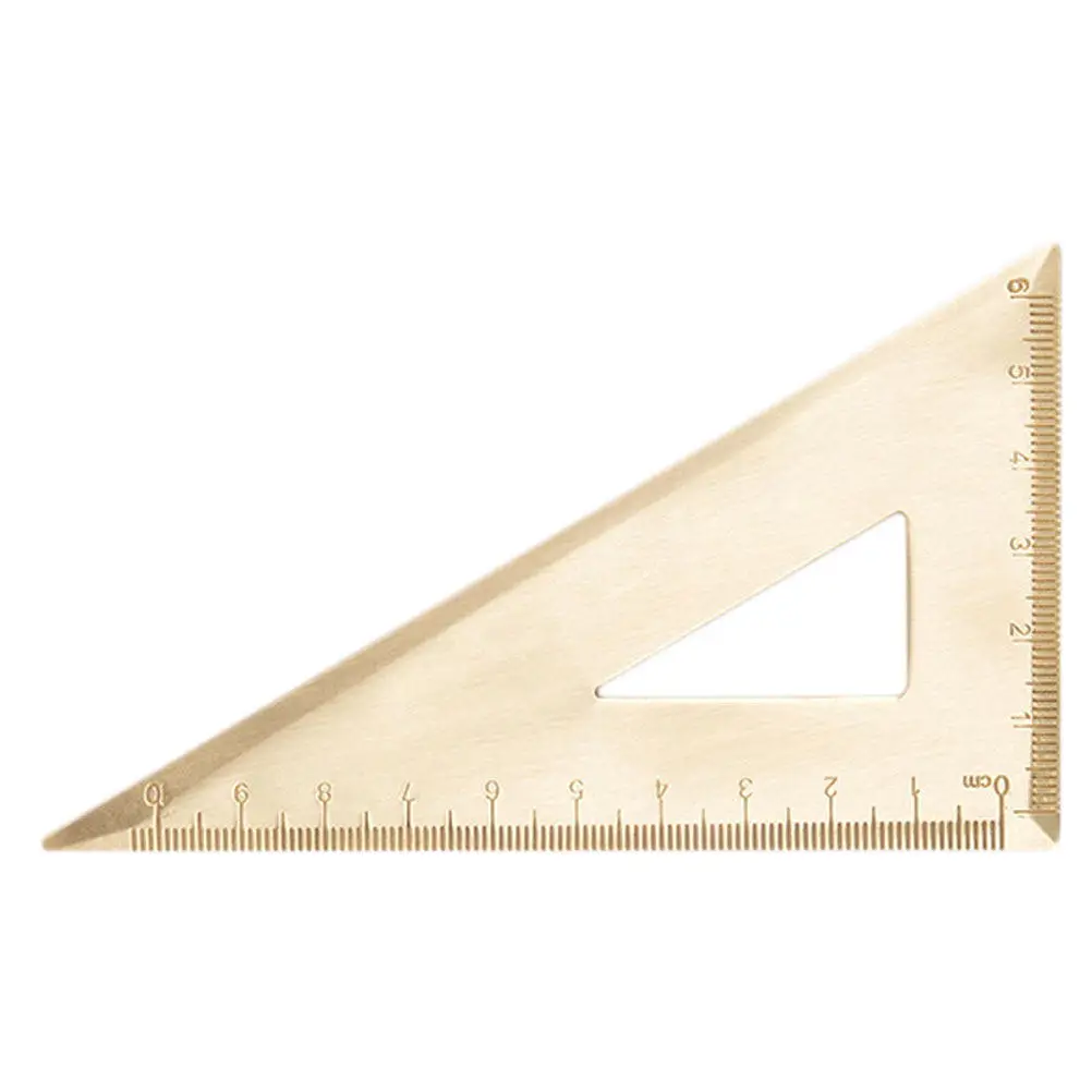 Precision Drawing Triangular Ruler 20Cm Stainless Steel Triangle Ruler for Engineering Design Geometry Protractor School