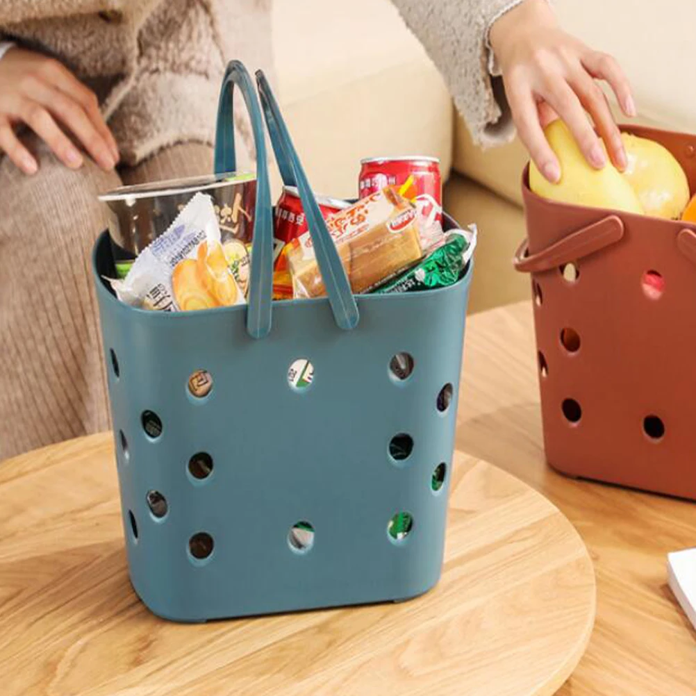 

2 Pcs Bathing Basket Kitchen Storage Underwear Organizer Portable Clothes Container Laundry for Bathroom
