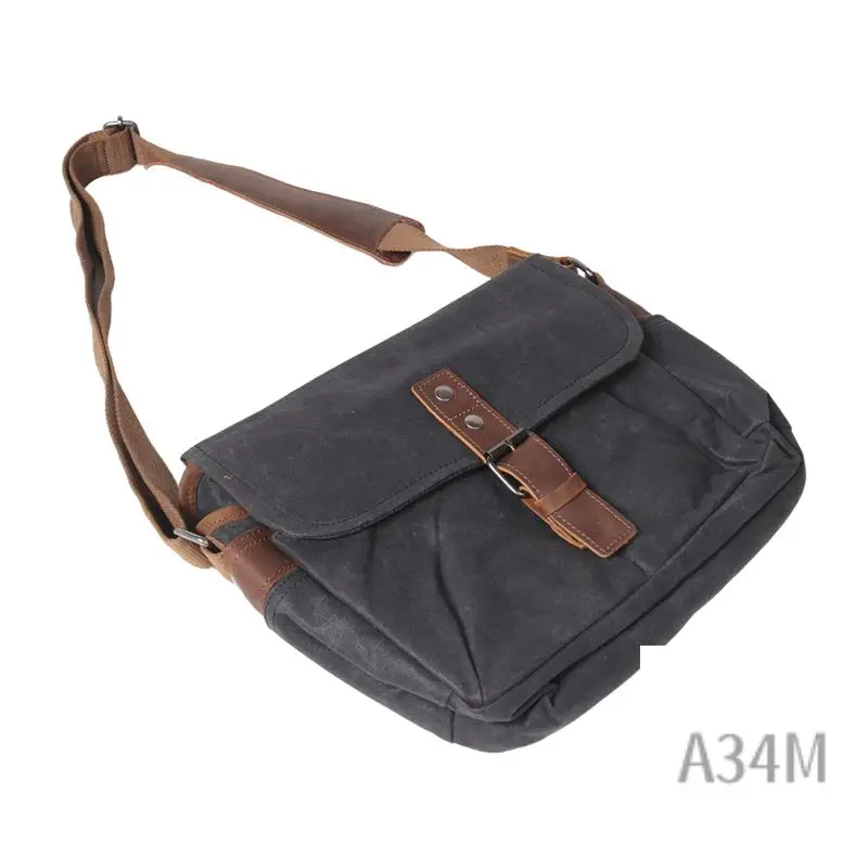 

A34M-Ретро водонепроницаемая сумка для фотокамеры, посылка для фотосъемки, чехол на плечо для цифровой зеркальной фотокамеры для Sony Nikon Canon, холст, мини-одиночный мессенджер