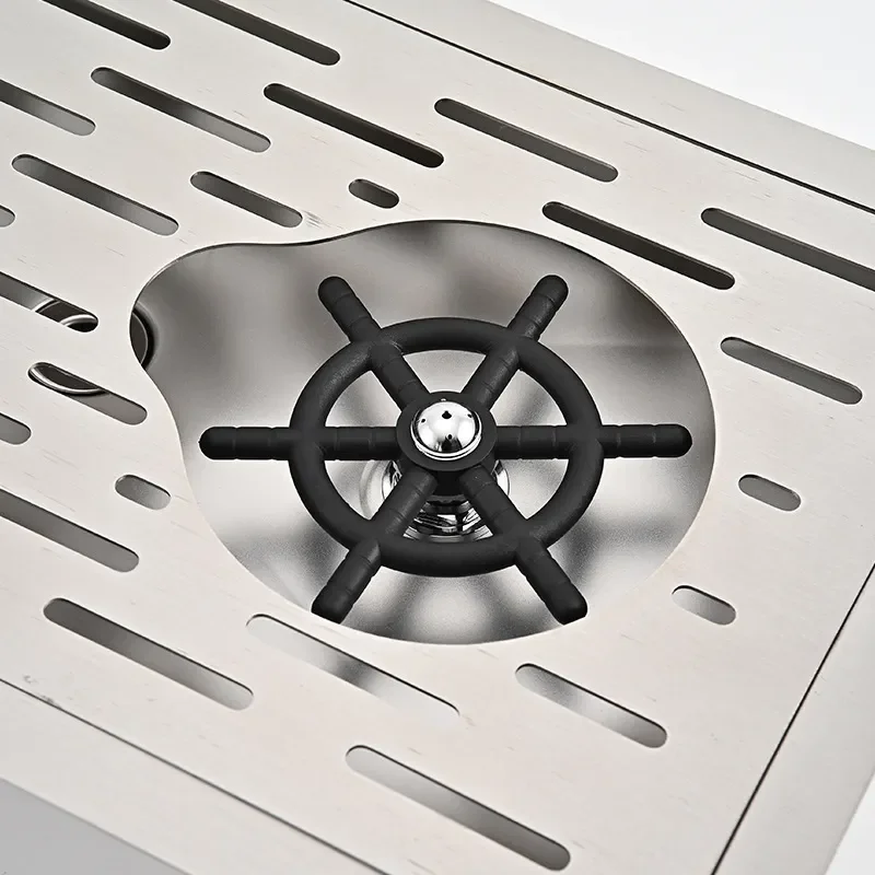 High pressure cup washer with faucet Household bar Integrated flusher Stainless steel drain Removable filter