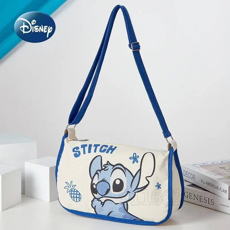 

Disney Stitch New Shoulder Messenger Bag Canvas Fashion Girl Shoulder Bag Luxury Brand Original Casual Girl Bag Large Capacity