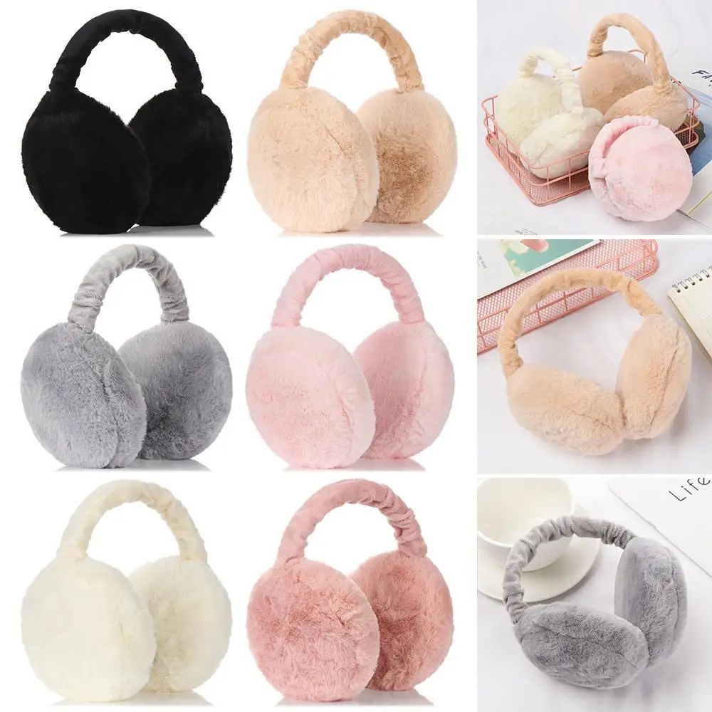 Women Men Ear Warmer Ear Cover Plush Winter Earmuffs Solid Color Comfortable Ear Muffs Earflap Earmuffs