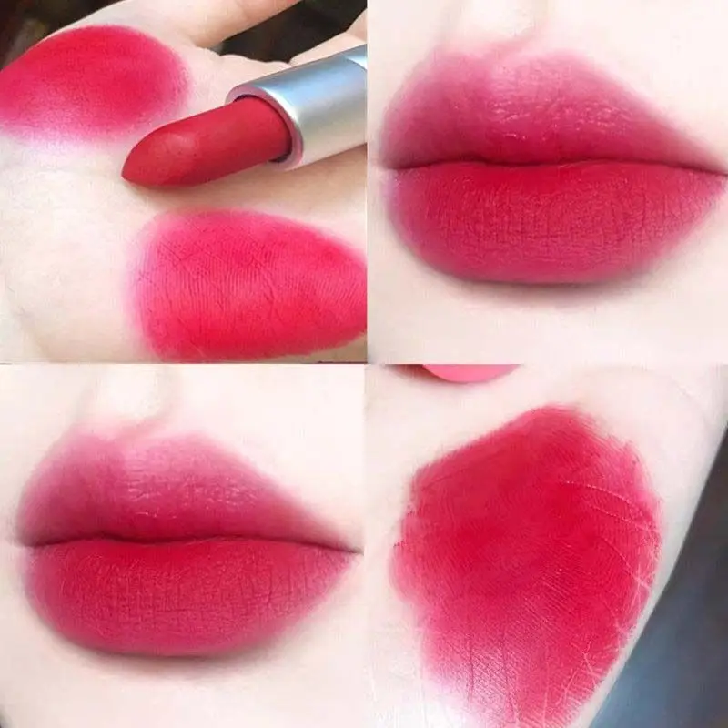 Lápiz labial rosa para mujer, equipo rosa, rojo, melocotón