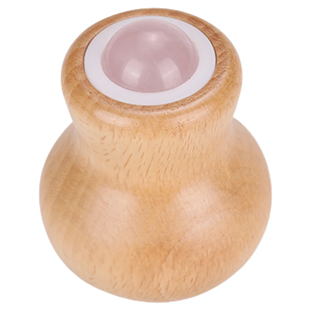 

Jade Massage Roller Wood Handle Face Neck Muscle Relaxation Tool Portable Skin Care Face Massager Massage Tool