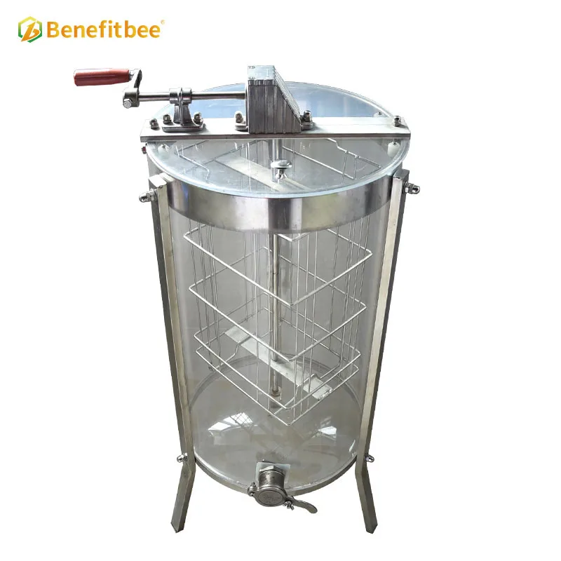 

Beekeeping supplies transparent manual honey extractor with 2 frames