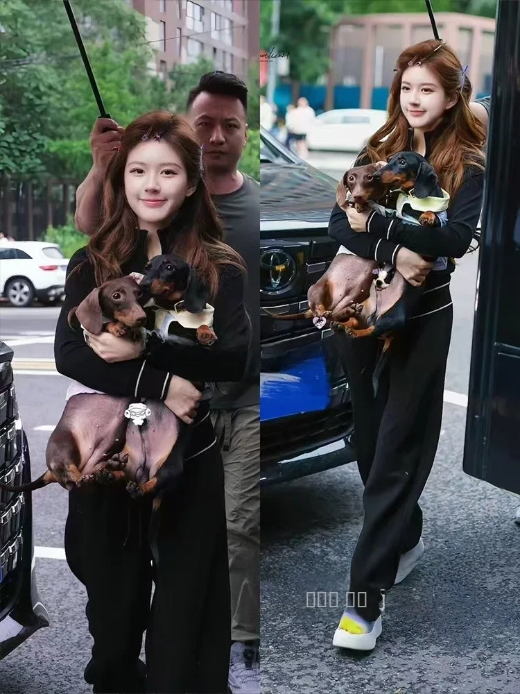 

Fce Lined Wide Leg Pants Women's Casual Comfortable Autumn Winter Long Trousers Versatile Loose Fit Banana Pants