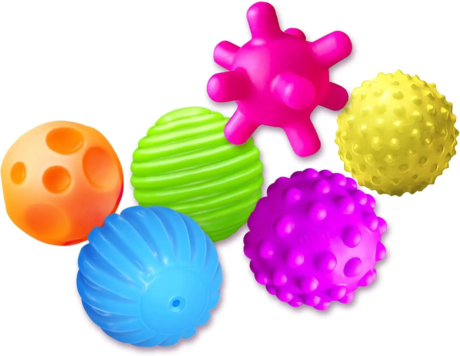 Sensory Balls for Babies Sensory Baby Crawling Toy Activity Textured Soft Bouncy Ball Rattle Montessori Toys for Babies 3+ Month