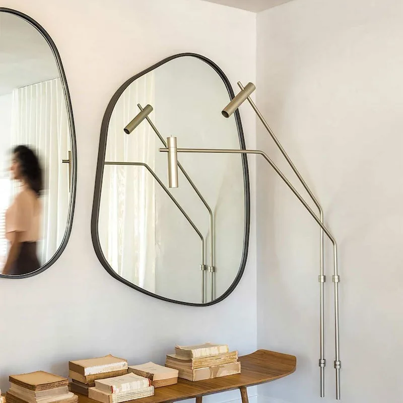 Simple irregular wall-mounted mirror special-shaped decorative mirror creative wall-mounted cosmetic mirror bathroom