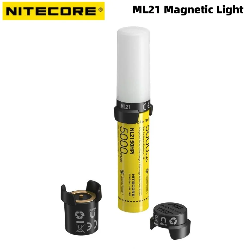 NITECORE 21700 Intelligent Battery System MPB21 NL2150HPi 5000mAh Rechargeable Battery 3 in 1 Powerbank ML21 High CRI Flashlight