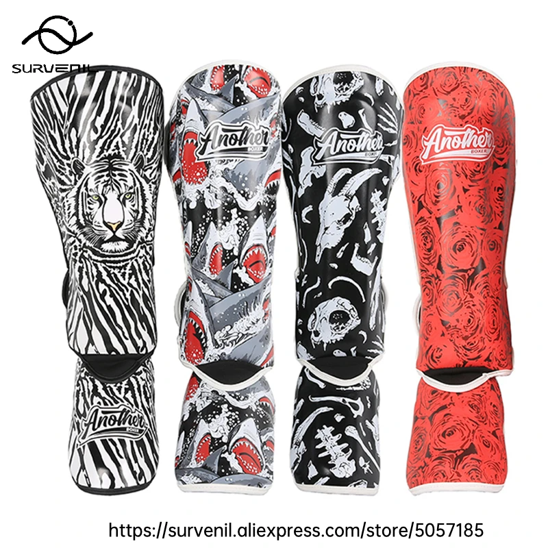 

Muay Thai Shin Guards MMA Kickboxing Leg Instep Protective Pads Martial Art Sparring Gear for BJJ Karate Boxing Taekwondo Adults