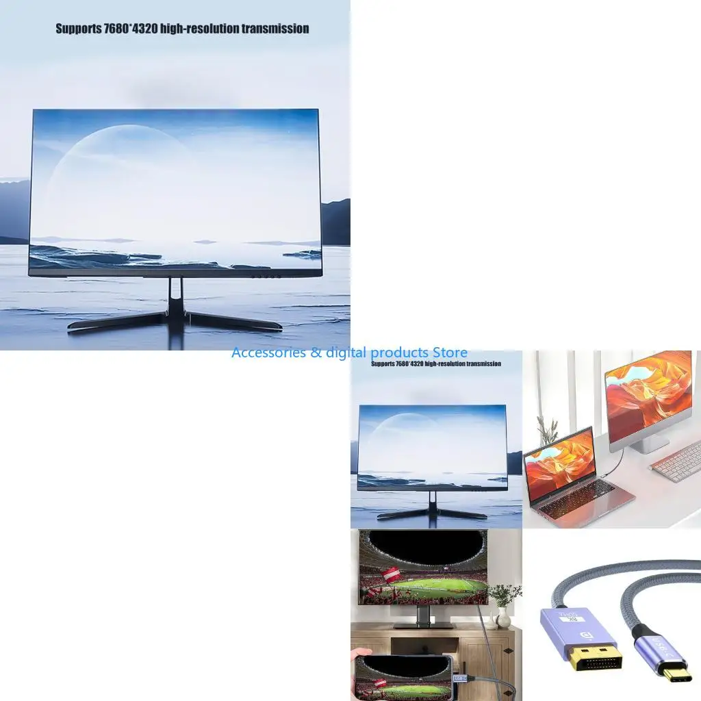 77JD 2K@165Hz 8K@60Hz 4K@144Hz  Male USB C To  1.4 Cable