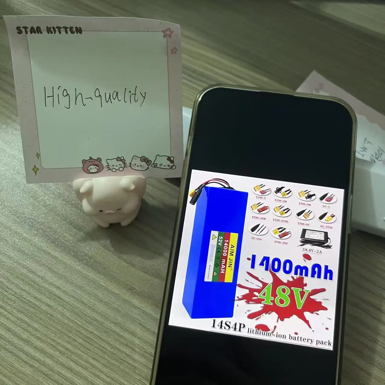 14S4P 1500W 52V 14000mAh 18650 Rechargeable Lithium battery pack for Balance Car, Bike, Scooter High capacity cell