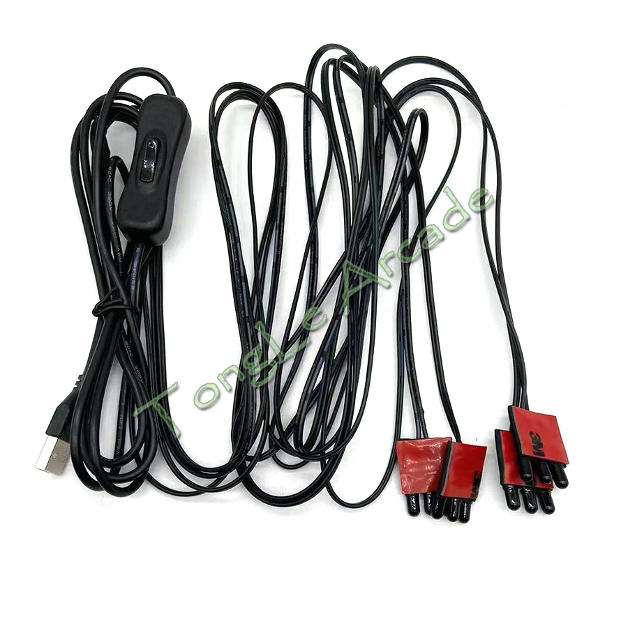 

USB аркадный пистолет, 4 светодиодных инфракрасных датчика, подходит для компьютерных игр, световой пистолет, проводная версия, 14-75-дюймовый монитор