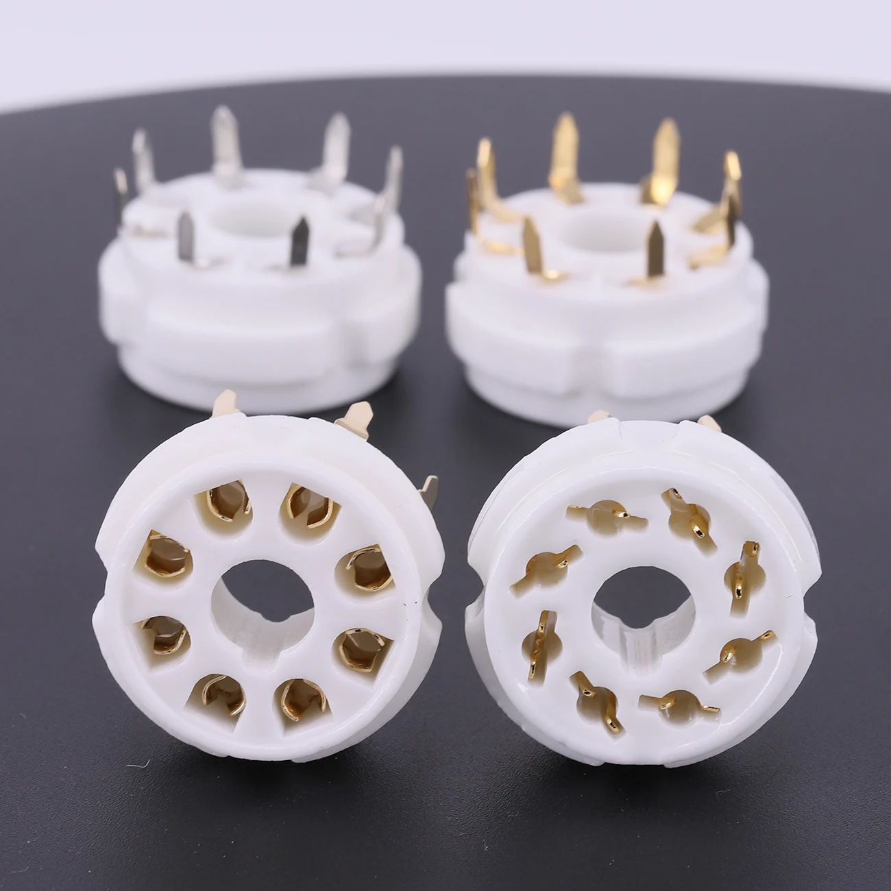 1PC 8Pin K8A Octal Valve Tube Socket For HIFI Audio 6L6 6V6 EL34 KT88 5AR4 6CA7 GZ34 CV181 274B 6N8P 6SN7 Tube PCB MOUNT