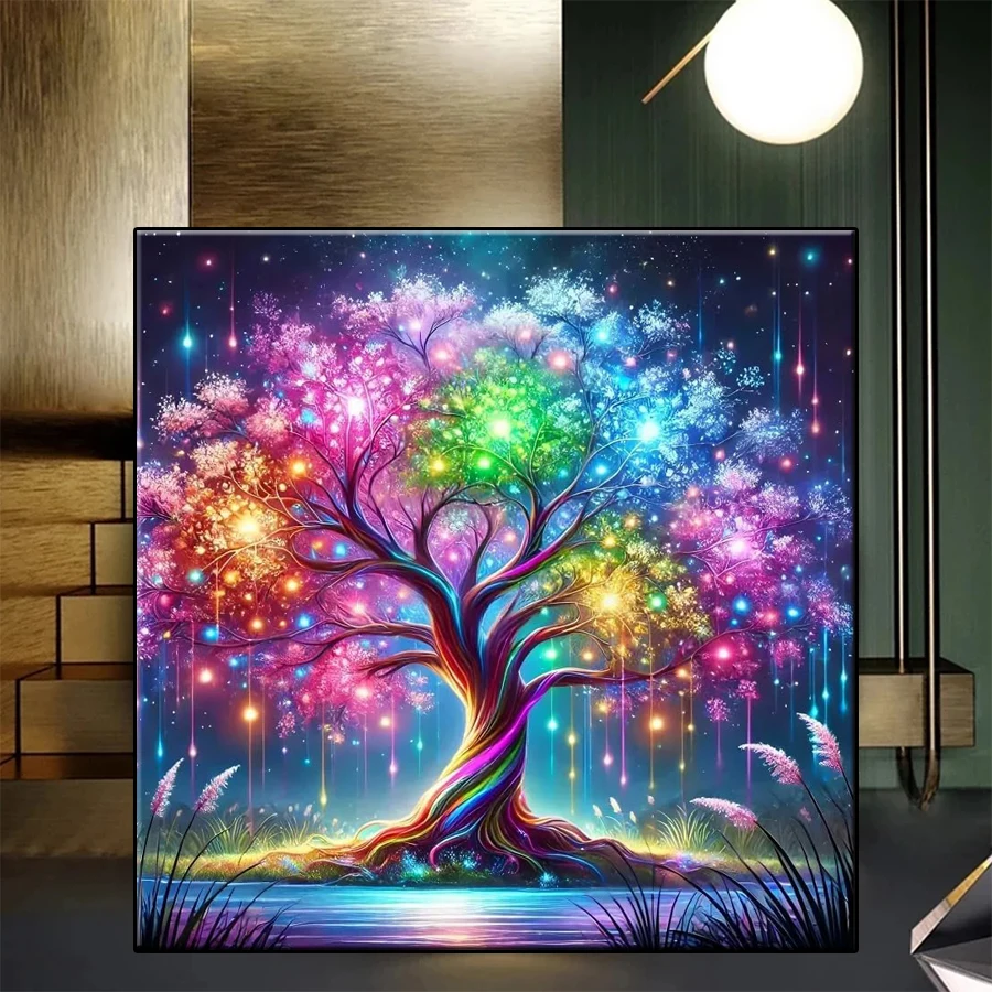 DIY Diamant-Malerei-Set Neues Traumhaftes Kunstwerk Lebensbaum-Landschaft Diamant-Mosaik Vollständige Stickerei Handgemachtes Hobby