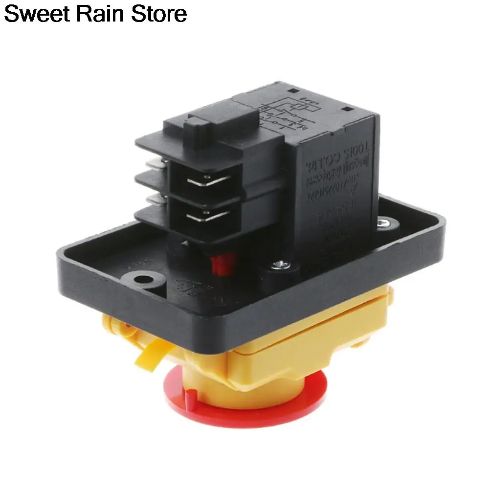 KJD12 250V 4-Pin Start Stop No Volt Release Push Button Switch NVR Common to Woodshop and Metalwork Machines