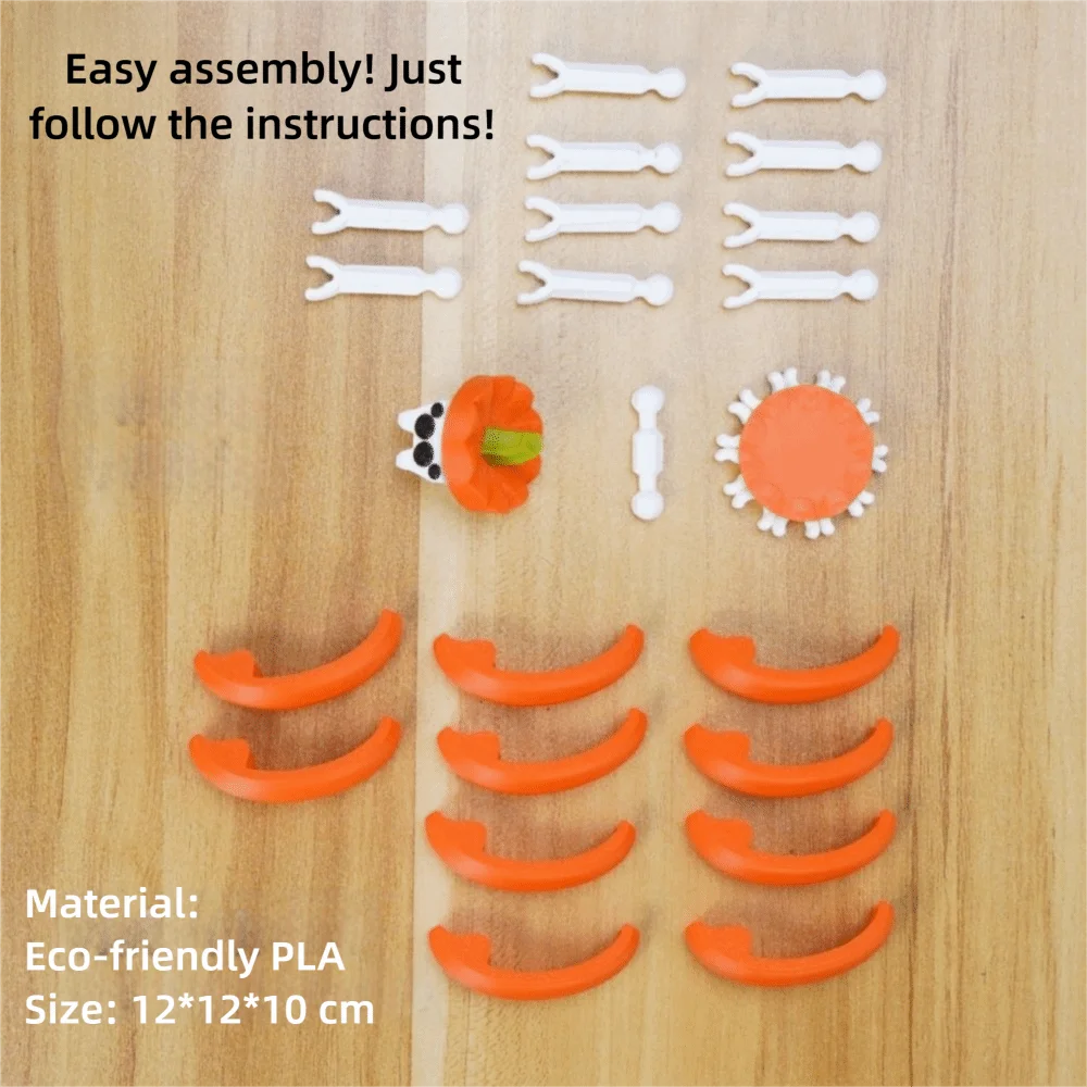 Abóbora aranha bot 3d impresso abóbora transformável multi-articulado modelo de montagem móvel transforma-se em figura de ação aranha