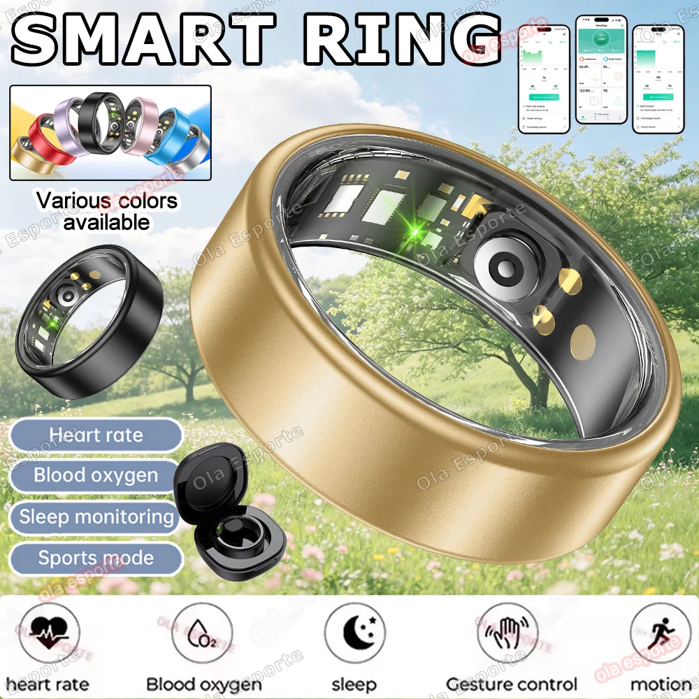 

2026 New Smart Ring Men Women Various Colors Health Ring Heart Rate Sleep Monitoring Sports Waterproof Smartring for Android IOS