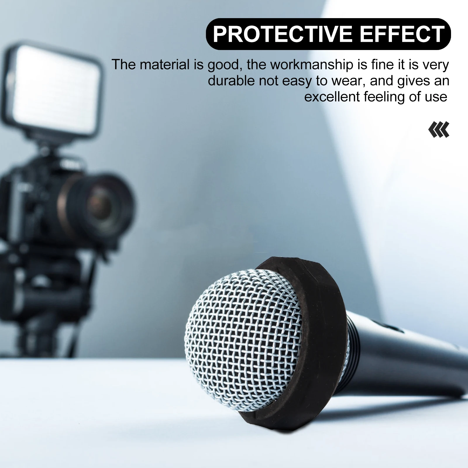 

6Pcs Microphone Protection Silicone Rings Anti-Rolling Shockproof Mic Anti-Slip Rubber Holder for Wireless Microphone