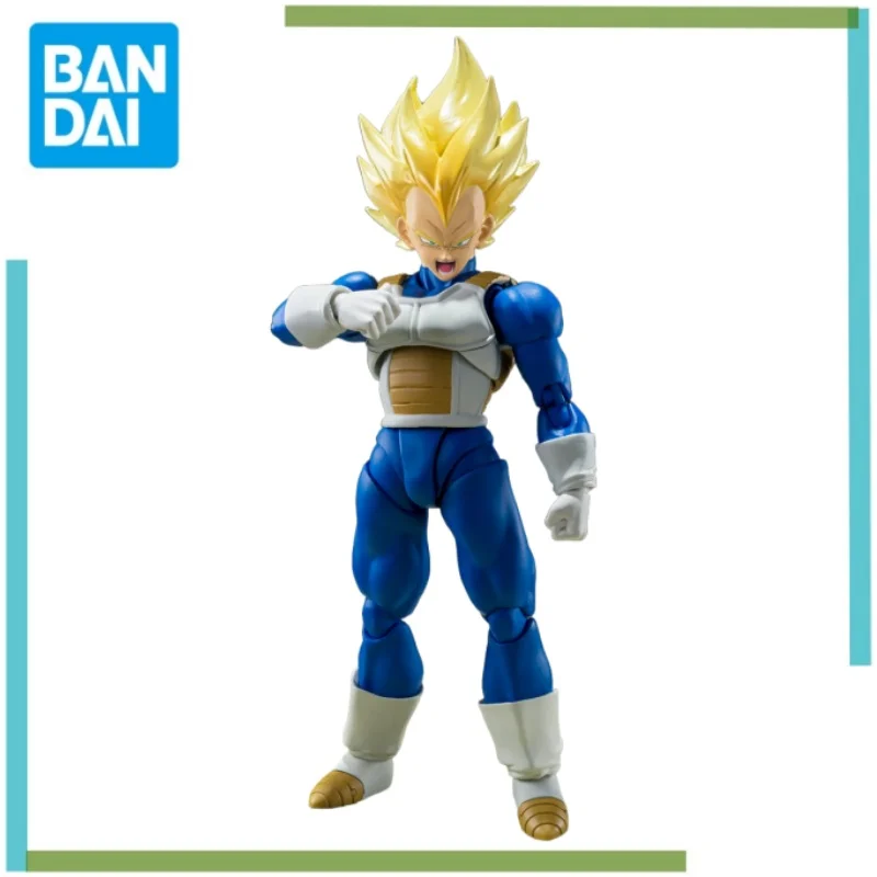 

Bandai оригинальная аниме-модель, экшн-фигурка Dragon Ball SHF Super Saiyan Vegeta Awakened super Saiyan Blood move гладко