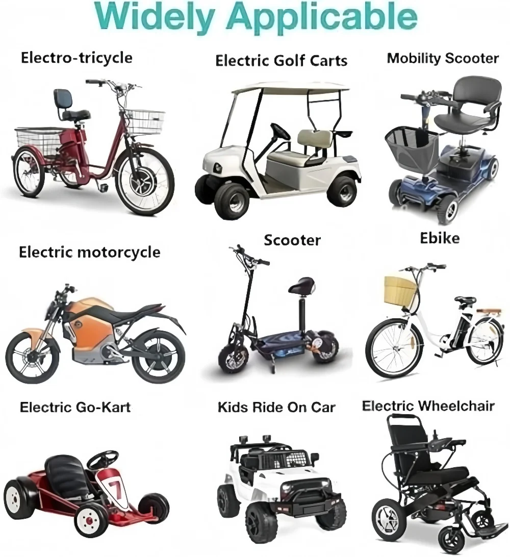 Batteria al litio 36V 10S4P 12,8Ah con protezione BMS per bicicletta elettrica, include caricabatterie