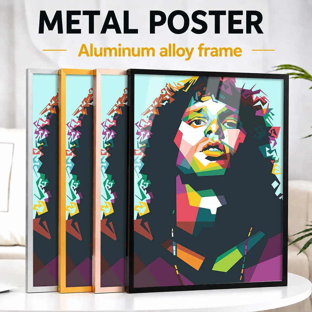 Michael Jackson Rock And Roll Portrait Metal Poster With Aluminum Alloy Frame Personalized Artist Legacy Wall Art For Music Room