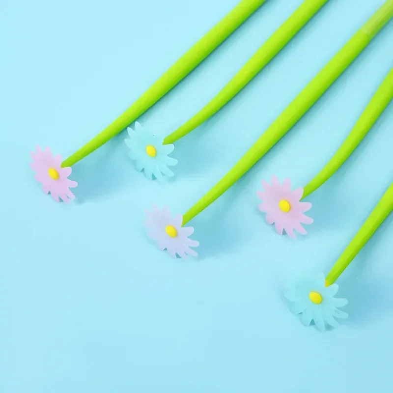 A 48PCS Colorable Chrysanthemum Modeling Student Rollerball Pen Flower Pen Writing Tools Office Writing Stationery Pen Wholesal