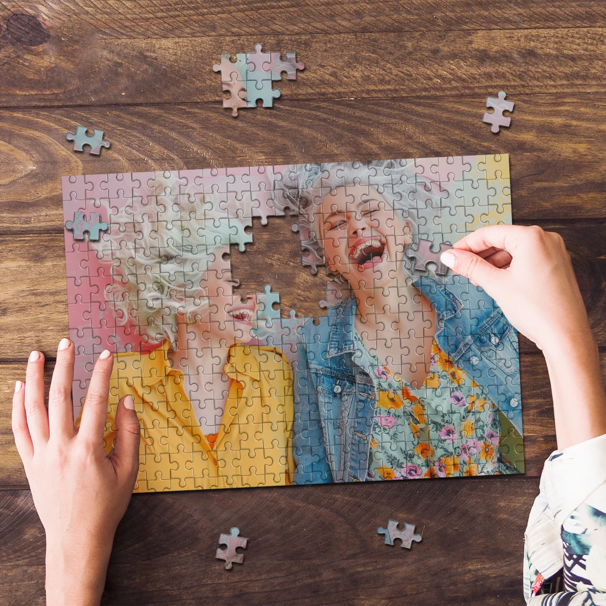 35/300/500/1021ピース パーソナライズされたカスタム写真パズル 友人へのパーソナライズされたパズルは、家族や友人へのユニークな贈り物になります