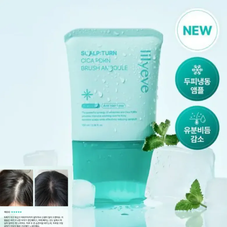 Lilyeve Sooth Scalp Massage Brush Head Hair Growth Serum Brand 100ml Centella Asiatica Cool Scalp:Turn Cica PDRN Brush Ampoule