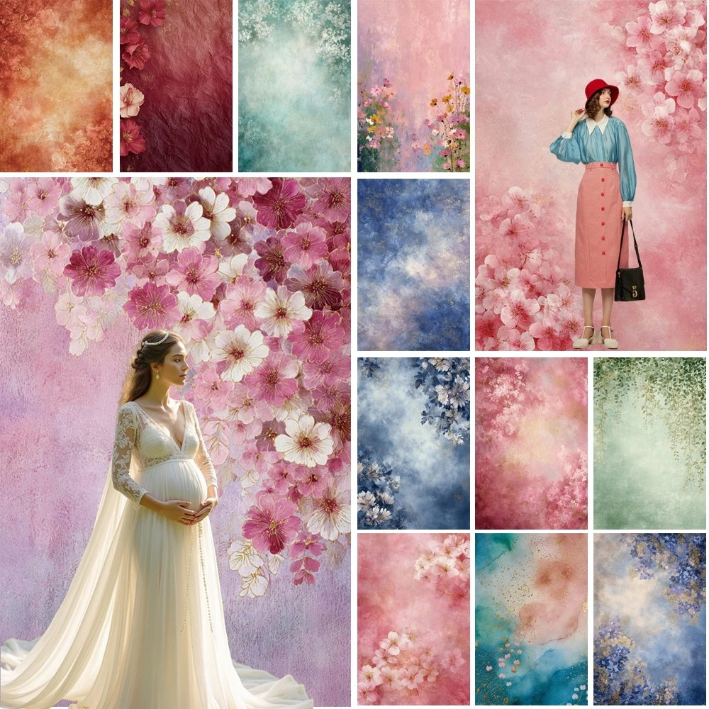 

MOON.QG Floral Texture Photographic Background Abstract Textured Light Backdrop Shooting Props Wallpaper Wall Children Birthday