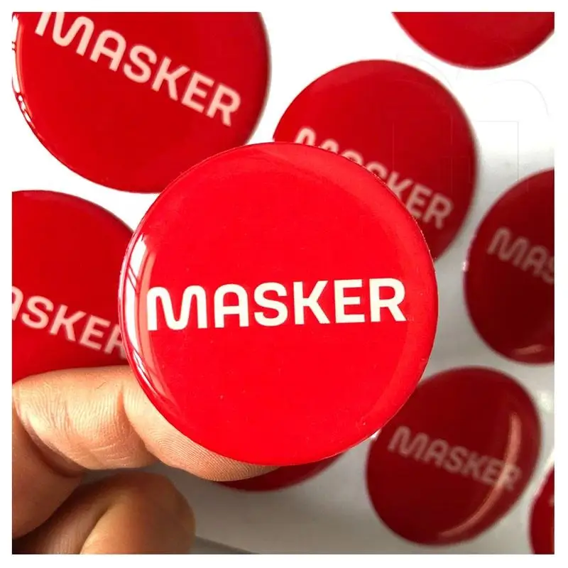 ‌Custom 3D Epoxy Resin Dome Stickers - Self-Adhesive Waterproof Crystal Labels for Brand Logo/Personalized Decals