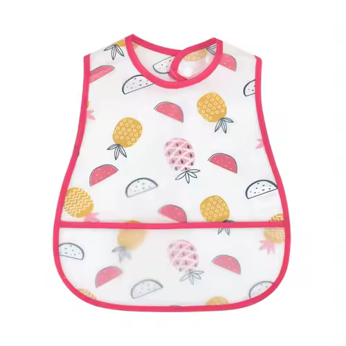2023New Cartoon Pattern EVA Waterproof Pocket Lunch Feeding Bibs Adjustable Baby Bibs Cute Children Baby Apron Kids Burp Cloths - Image 24
