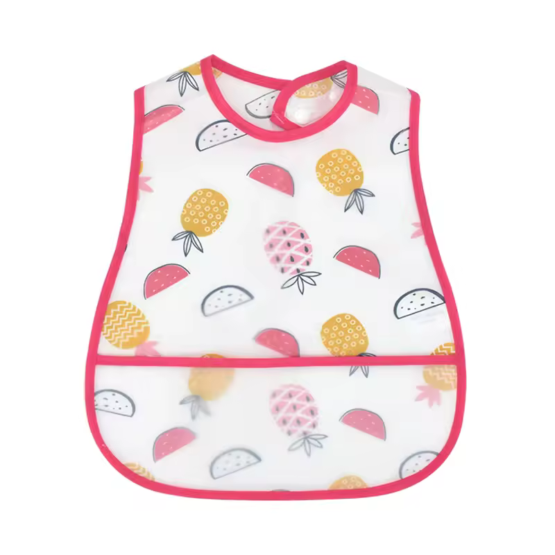 2023New Cartoon Pattern EVA Waterproof Pocket Lunch Feeding Bibs Adjustable Baby Bibs Cute Children Baby Apron Kids Burp Cloths - Image 24