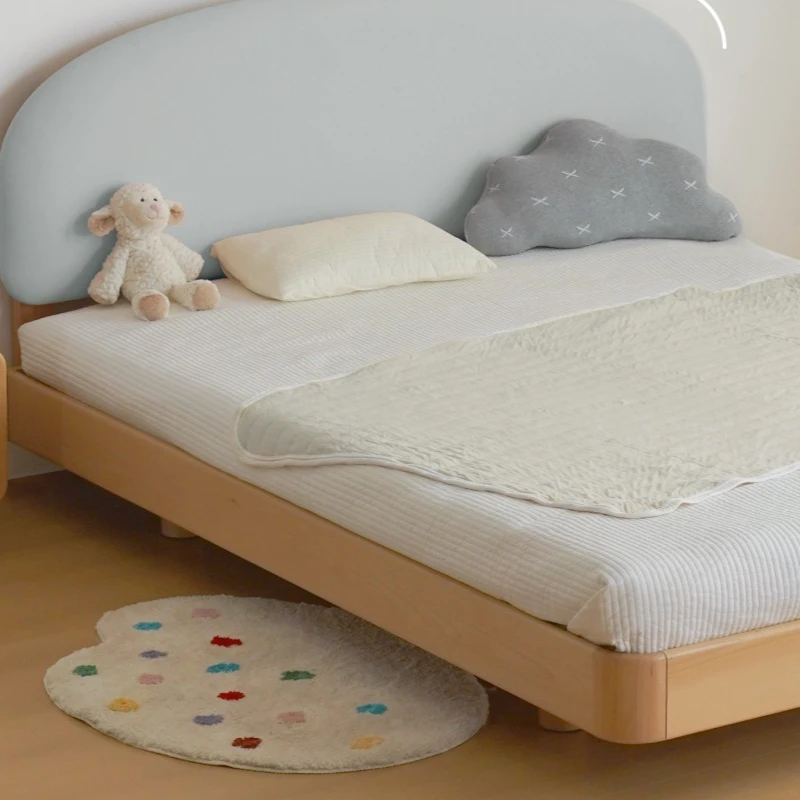 

Solid wood children's bed suspended soft bag bed, bedroom small apartment 1.5 meters single bed
