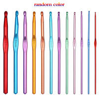 12pc Crochet Hooks Set Metal Handle Knitting Needles for Arthritic Hands DIY Crochet Needles for Yarn Craft Nice Gift for Women