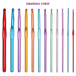 12pc Crochet Hooks Set Metal Handle Knitting Needles for Arthritic Hands DIY Crochet Needles for Yarn Craft Nice Gift for Women