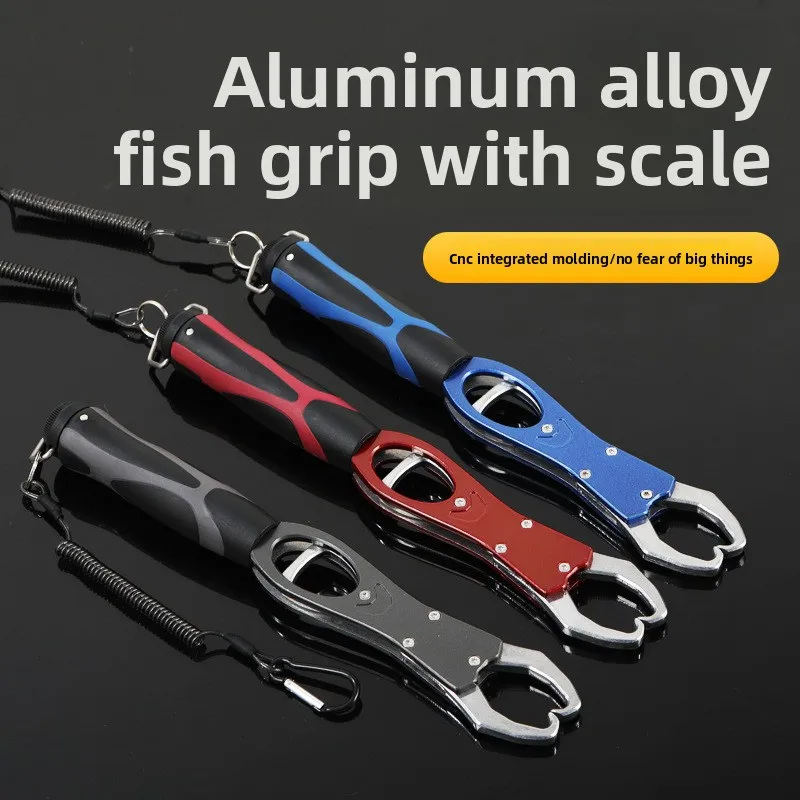 Pince de contrôle de poisson multifonctionnelle en alliage d'aluminium avec balance, pince à poisson, équipement de pêche