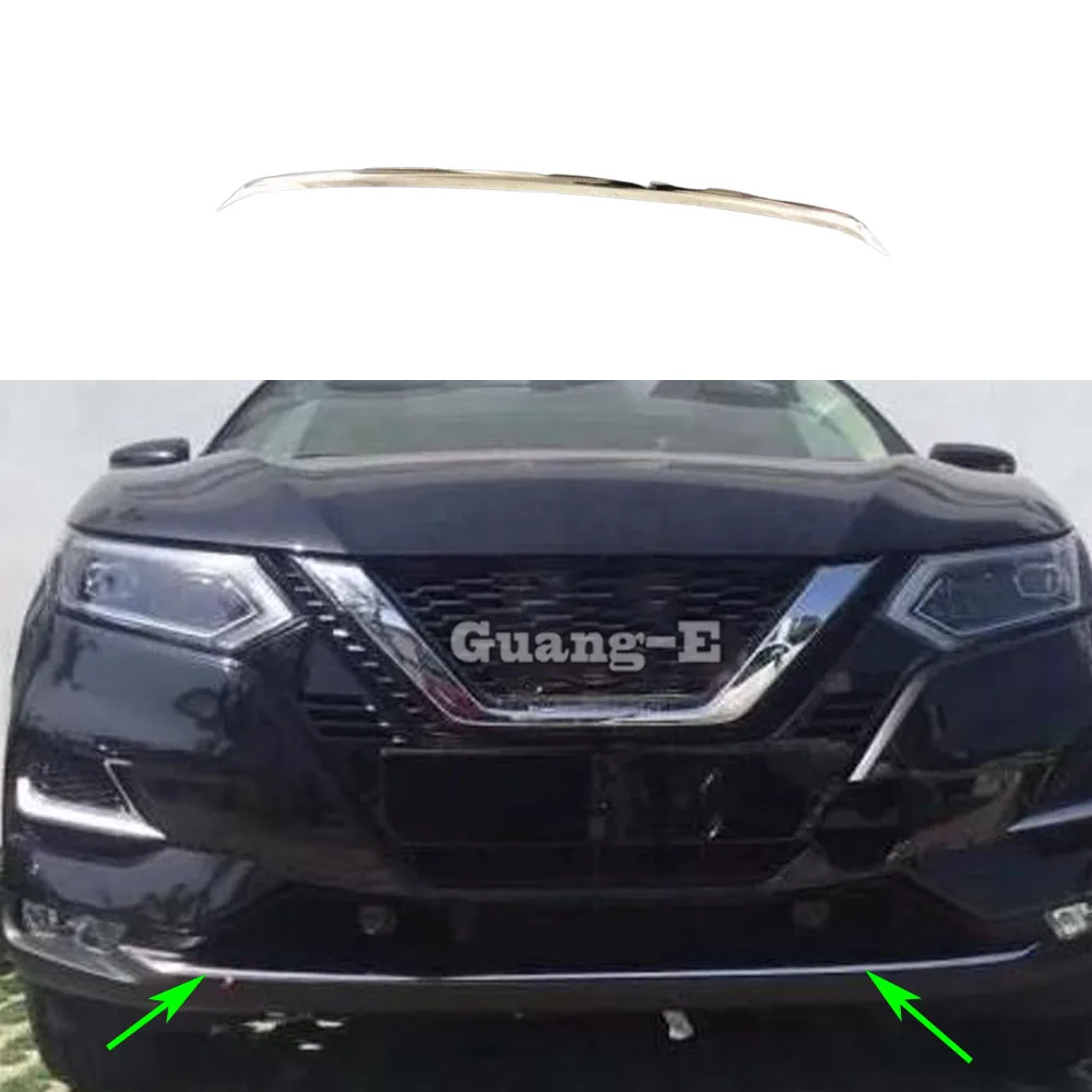 

Car Body Chrome License Plate Trim Racing Grid Grill Grille Panel Frame Bumper For Nissan Qashqai j11 2019 2020 2021 2022 2023