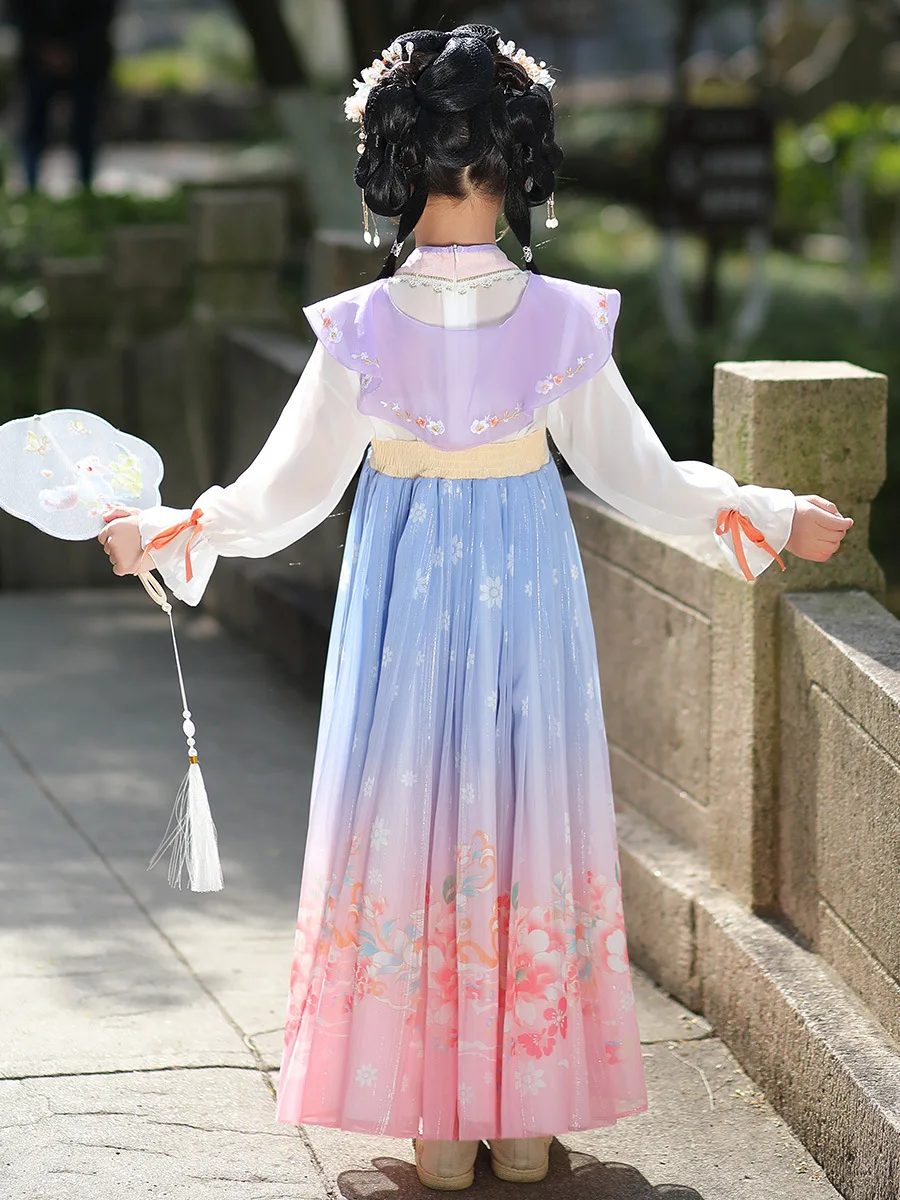 Chinese Traditionele Meisjes Borduren Hanfu Jurk Fee Outfit Voor Meisje Kinderen Chinese Stijl Tang Fotografie Cosplay 2024 Nieuw