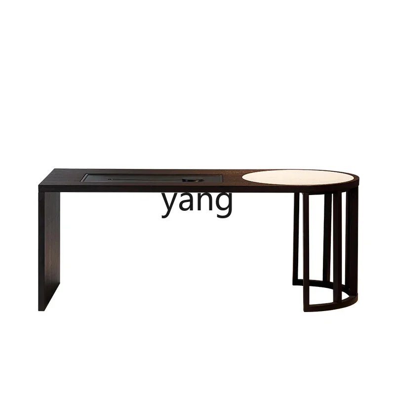 

XYY rock slab tea table new living room minimalist light luxury modern high-end solid wood home