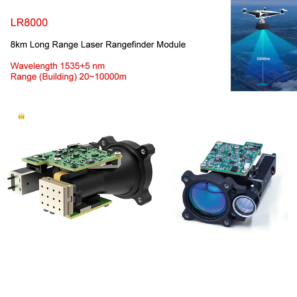 

8000m Laser Measurement Module Iray Raytron 1535±5 nm Range Building 20~10000m Observation Detect Vehicle Person for Fpv