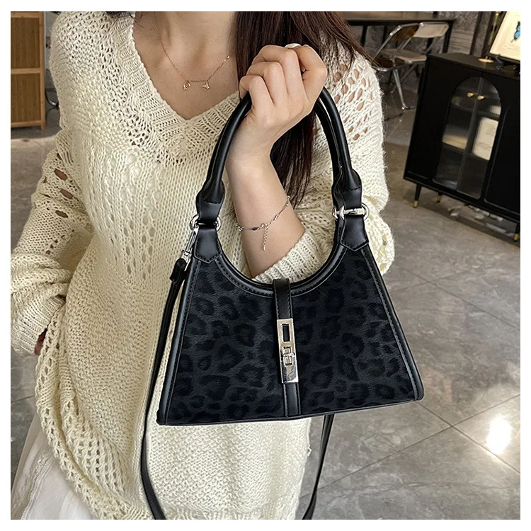

‌ 2025 Новая маленькая сумочка в стиле ретро с леопардовым принтом - многосторонняя сумочка через плечо/плечо, винтажная шикарная дизайнерская сумка для женщин