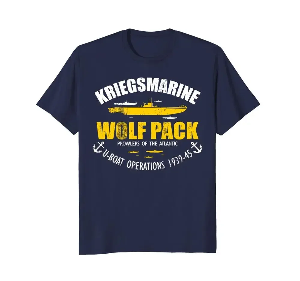 Hot Sale 100% Cotton Ww2 German U-Boat Submarine T Shirt - Kriegsmarine Wolf Pack Summer Style Tee Shirt Digital Printing