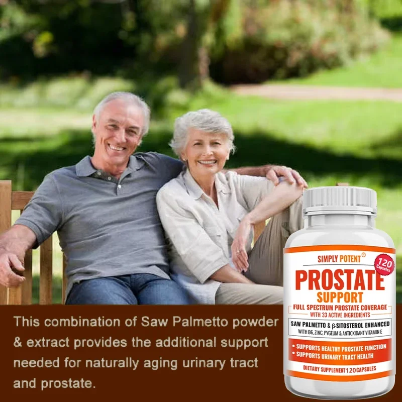 Men\'s Prostate Health with Saw Palmetto and Beta-Sitosterol, 120 Capsules, 33 Ingredients