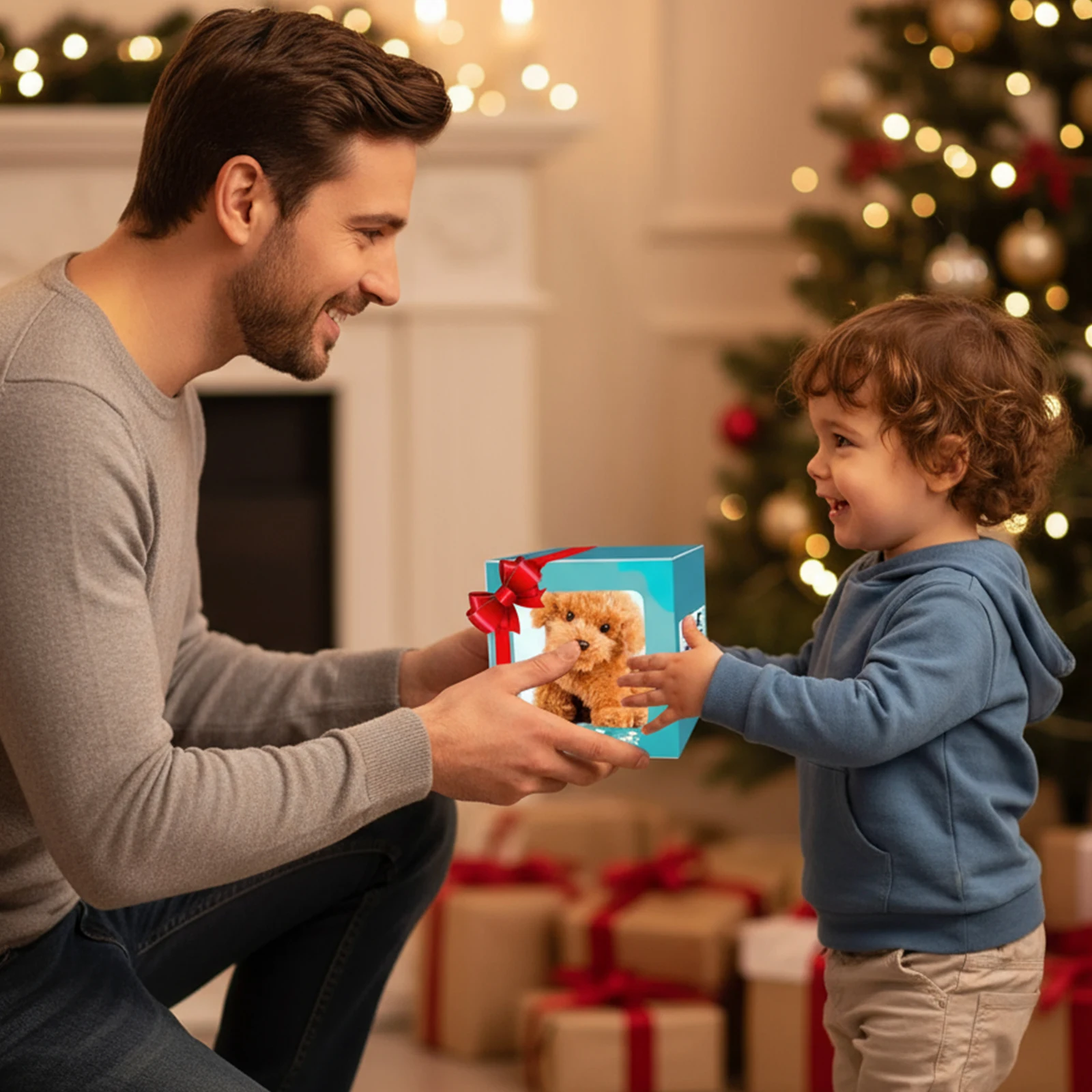 インタラクティブトイ 歩くリアルなぬいぐるみ犬 尻尾を振る 電子インタラクティブドッグ 女の子と男の子向け