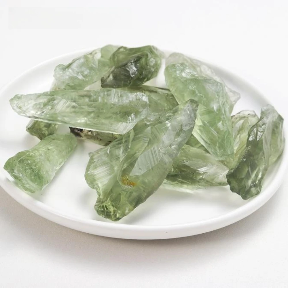 Natural Green Crystal for Home Decoration, Raw Ore Backbone, Single Crystal, Demagnetism, Make a Wish