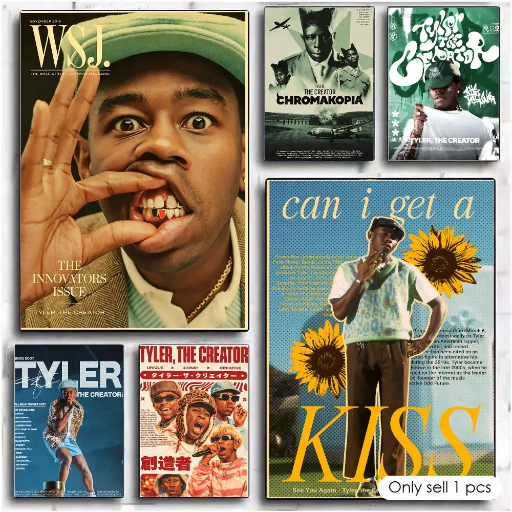 Rapper T-Tyler, The Creator Poster Modern PP Paper Wall Art Sticker Minimalist Decorative for Home Wall Decor Gift