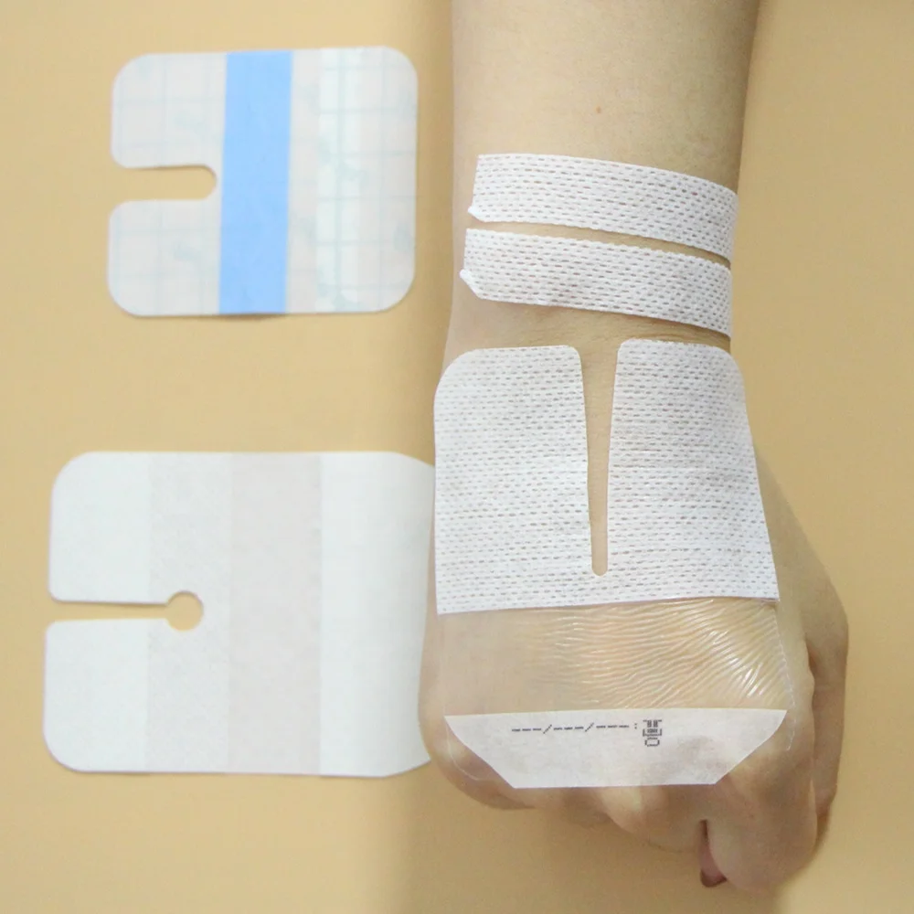 

Disposable Waterproof EO Sterile Medical Surgical IV Shape Transparent Wound Dressing Cannula Fixation Dressing 7cmx9cm